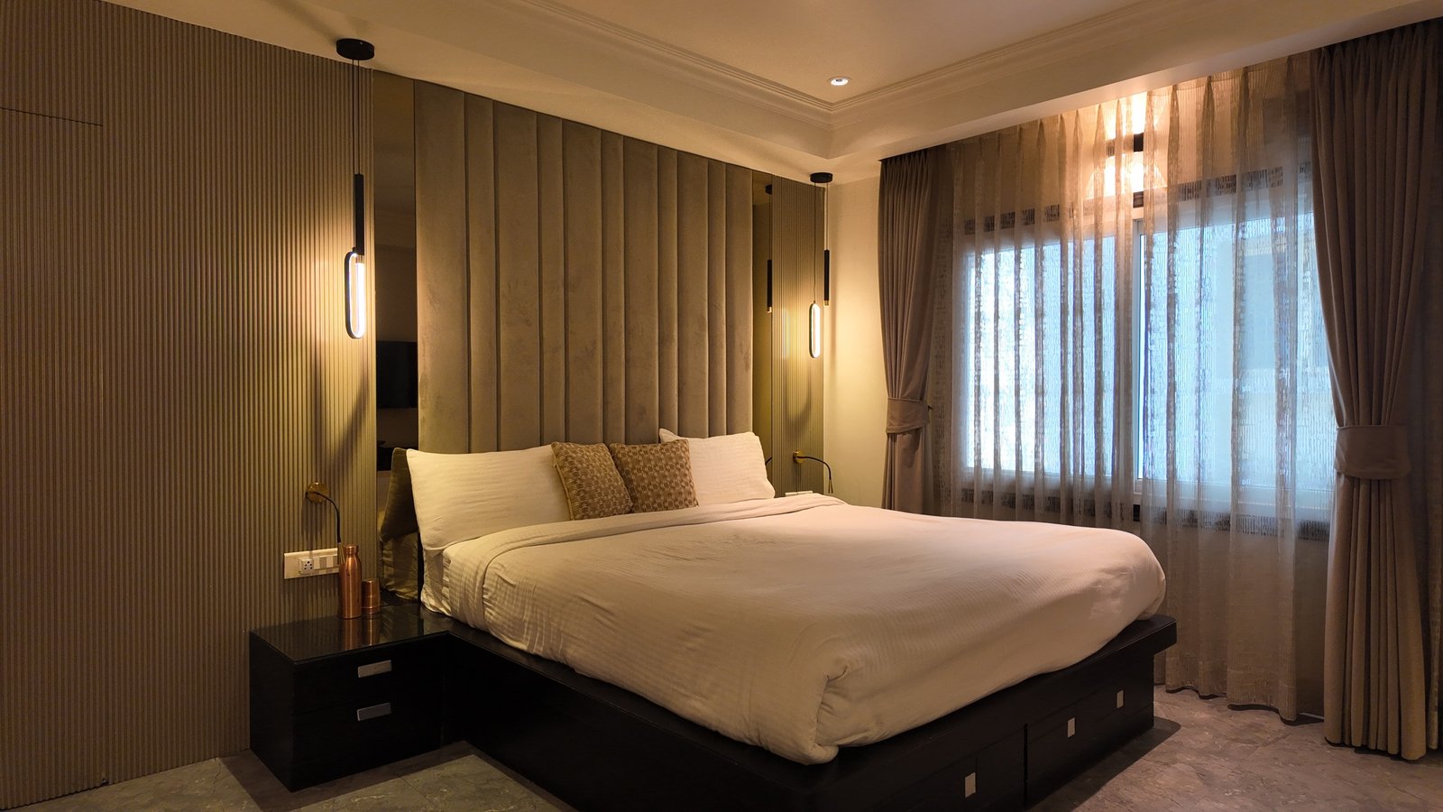 Master bedroom at Marbella Suites